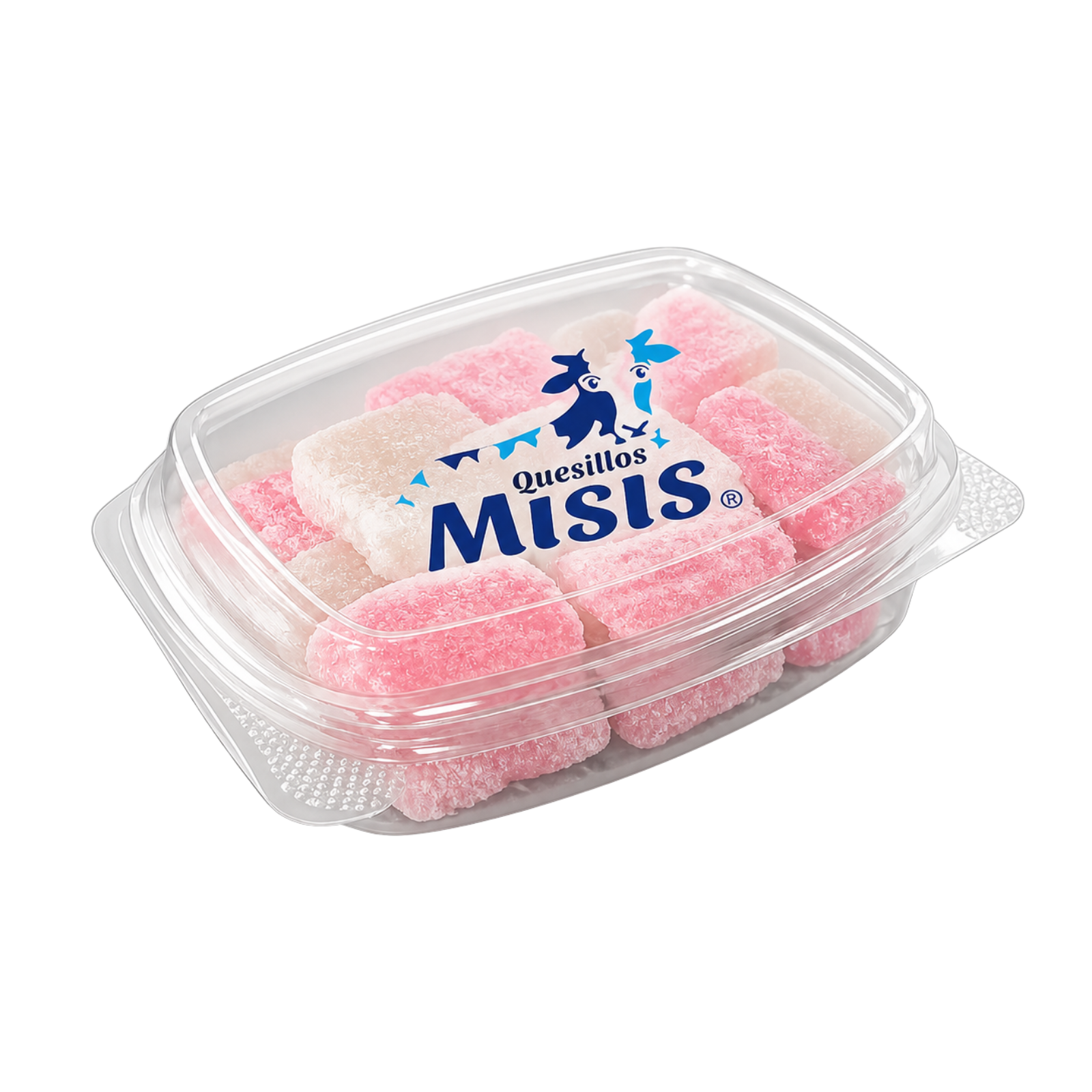 Caja de bocadillos dos colores 30 unds