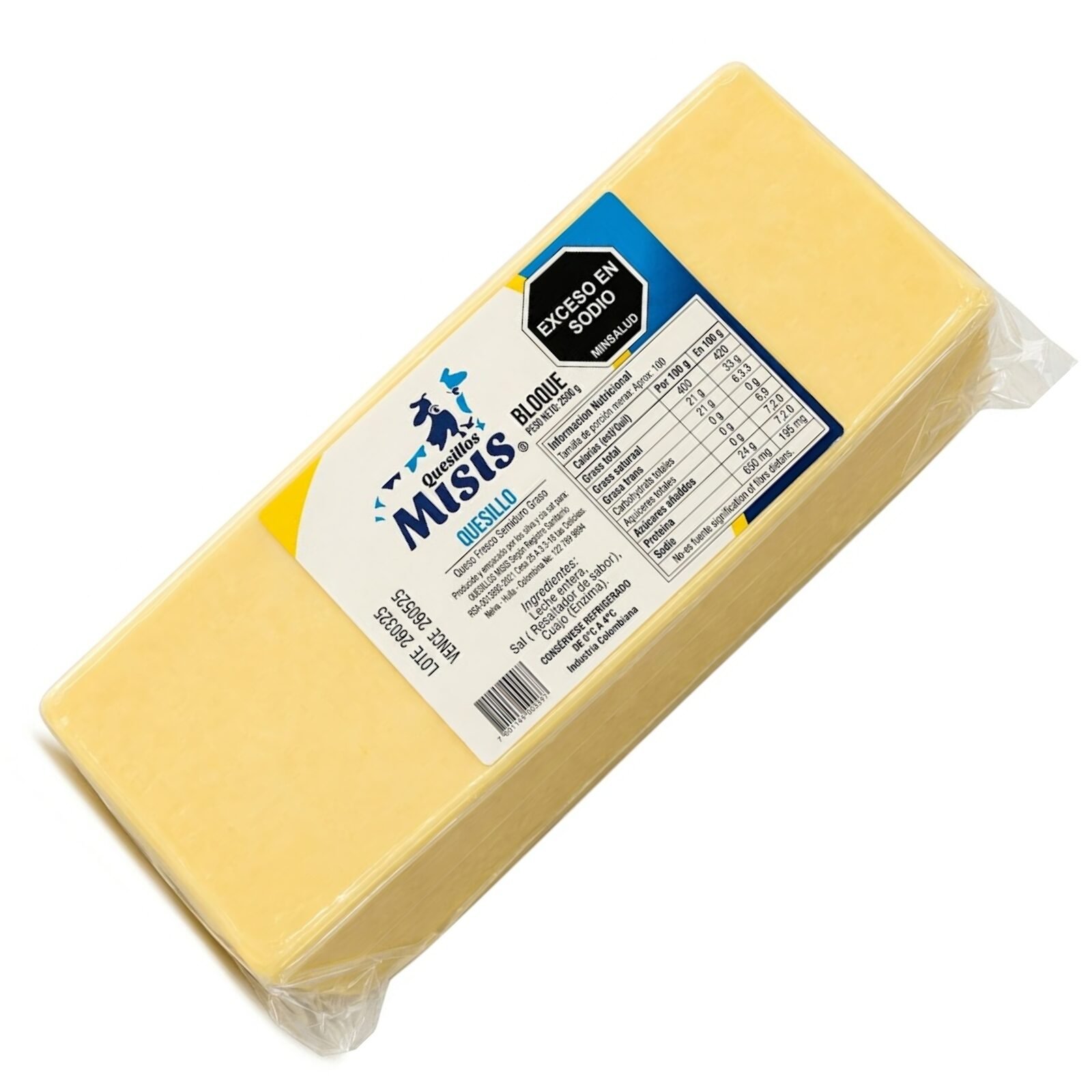 Quesillo MISIS Bloque ENTERO 2500 g – domicilioenneiva- Quesillos Misis-MejorquesodeColombia