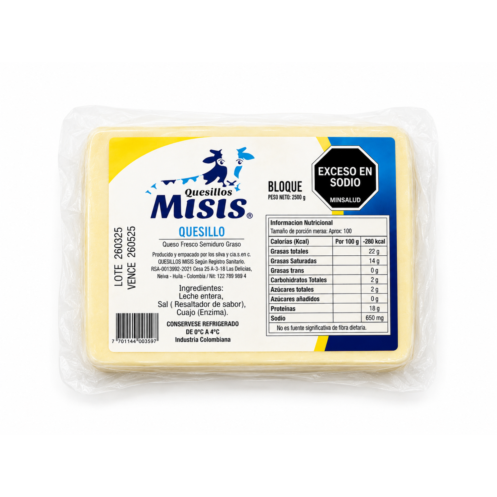 Quesillo bloque 1500 g